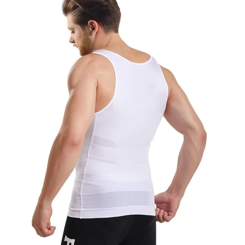 Brand New Set of Two White Compression Slimming Shaper Tank Tops Body Shirts